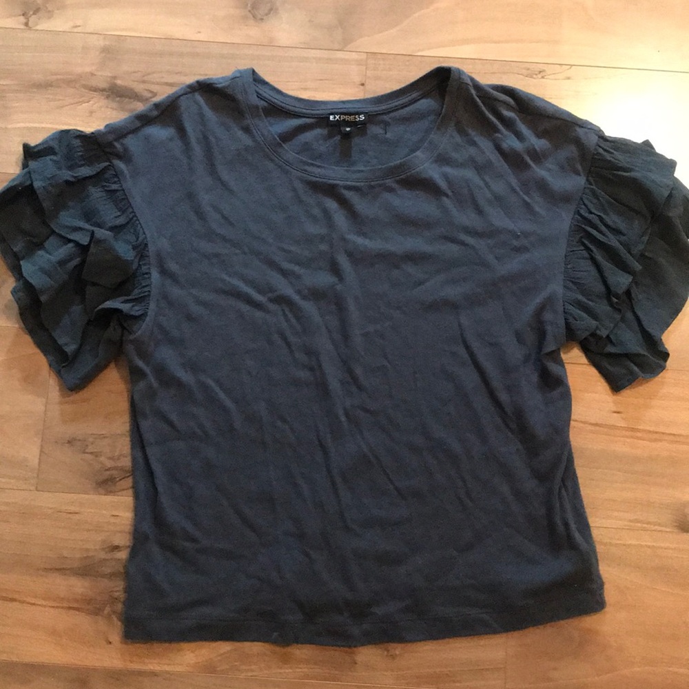 Ruffle Sleeve T-Shirt